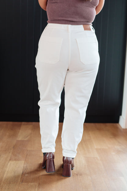 Charlene High Rise Jogger in Ecru