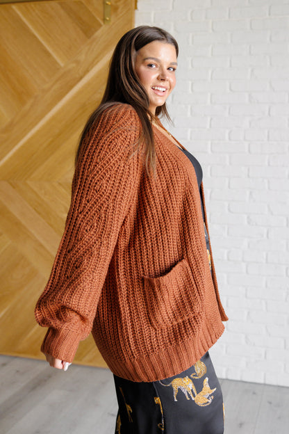 Maybe Monday Cardigan in Chestnut