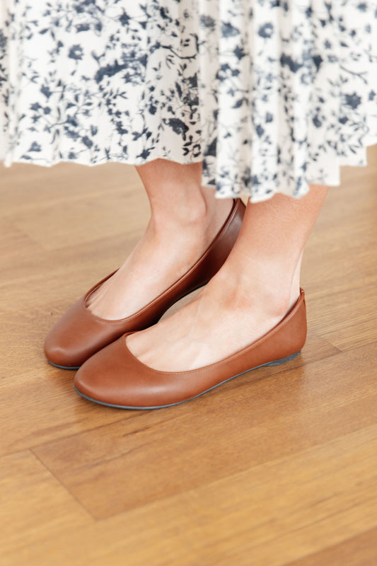 On Your Toes Ballet Flats in Camel