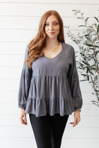 Sassy Swing Top in Charcoal