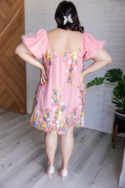 She's Blooming Balloon Sleeve Dress