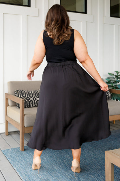 Timeless Tale Maxi Skirt in Black